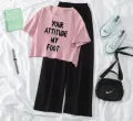 Summer Soft & Comfy Casual Suit – Crop Top with Flared Trouser Set for Women & Girls