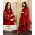 2-Piece Stitched Stylish Gala Linen Dress Set (Shirt & Trouser) for Girls & Women