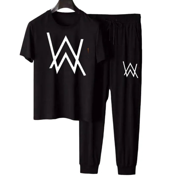 Luxury-Inspired Summer Tracksuit Set – T-Shirt & Trousers