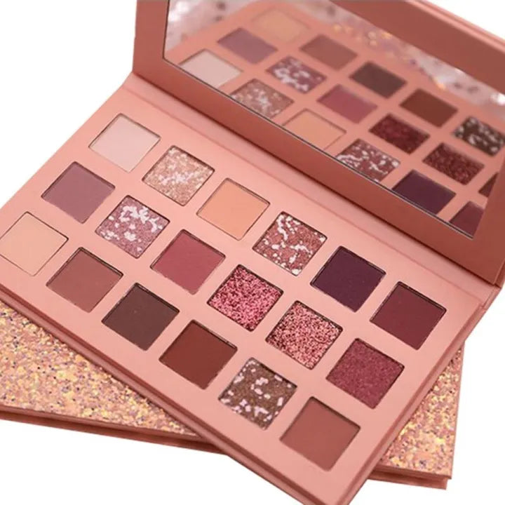 XQM 18-Color Nude Eyeshadow Palette – Matte & Shimmer Shades