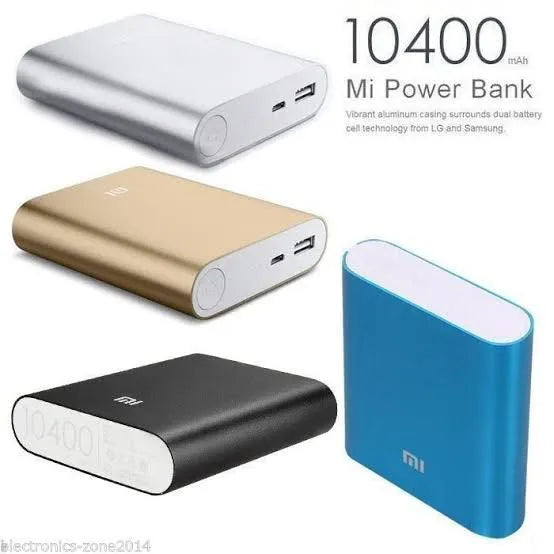 Mi Power Bank 10000mAh Portable Charger with Built-in Cable and Micro USB Input