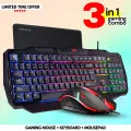 FunBug Ultimate 4-in-1 Gaming Setup – Mechanical-Feel RGB Keyboard & Mouse Combo with Mousepad & Onikuma Gaming Headphones | Backlit Accessories for PUBG Mobile, Laptop, PC