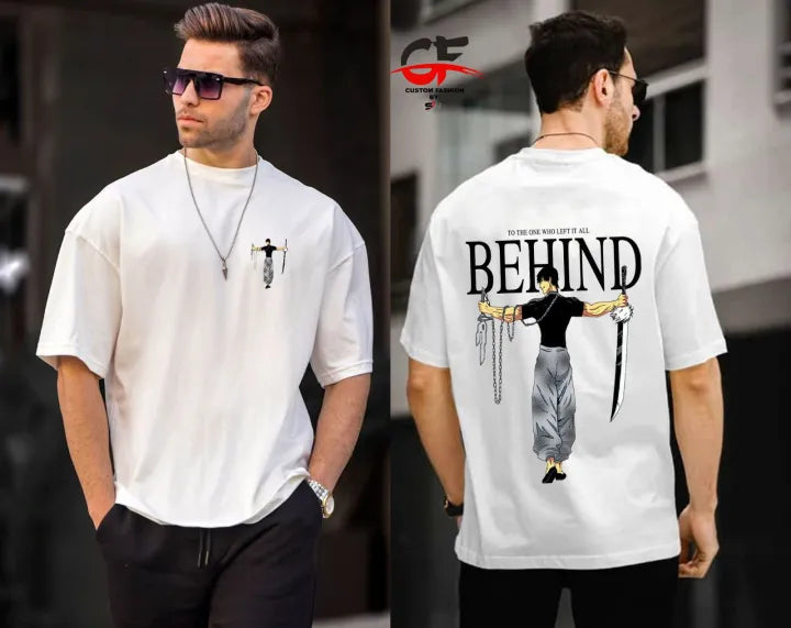 New Stylish Drop Shoulder Printed T-Shirt for Men | Trendy & Comfortable