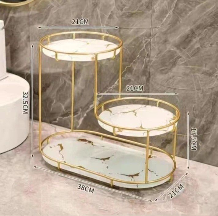 3-Tier Cosmetic Storage Rack – Multi-Purpose Makeup Organizer and Perfume Display Shelf