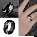 Customized Black Name Ring – High-Quality Stainless Steel with Free Name Engraving & Gift Box