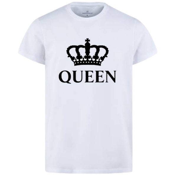 King & Queen Style White T-Shirts – Matching Couple Tees | Premium Quality for Men & Women