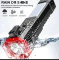 Multifunctional 8-in-1 Portable Rechargeable LED Flashlight – Ultra-Bright Torch with Car Emergency Tools (Window Breaker, Cutter, Hammer) for Outdoor & Household Use