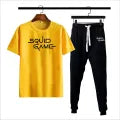 Men's Olive Green & Black Printed Summer Tracksuit