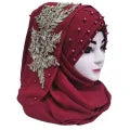 Ladies Fancy Hijab – Turkish Bridal Style Elegant Scarf | Free Size for Formal Occasions