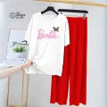 "Oversized Printed T-Shirt and Trouser Set for Women & Girls – Relax in Comfort and Style"