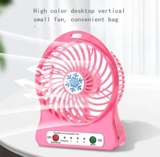Mini Portable USB Rechargeable Handheld Fan – High-Velocity Electric Desk Fan for Students, Office, and Travel
