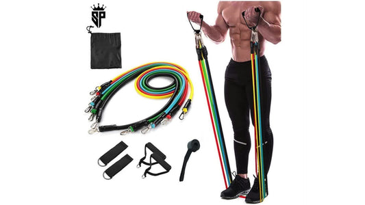 SP Dealz Power Resistance Bands (11pcs) for Men & Women – Ideal for Home & Gym Workouts, Muscle Building, and Exercise