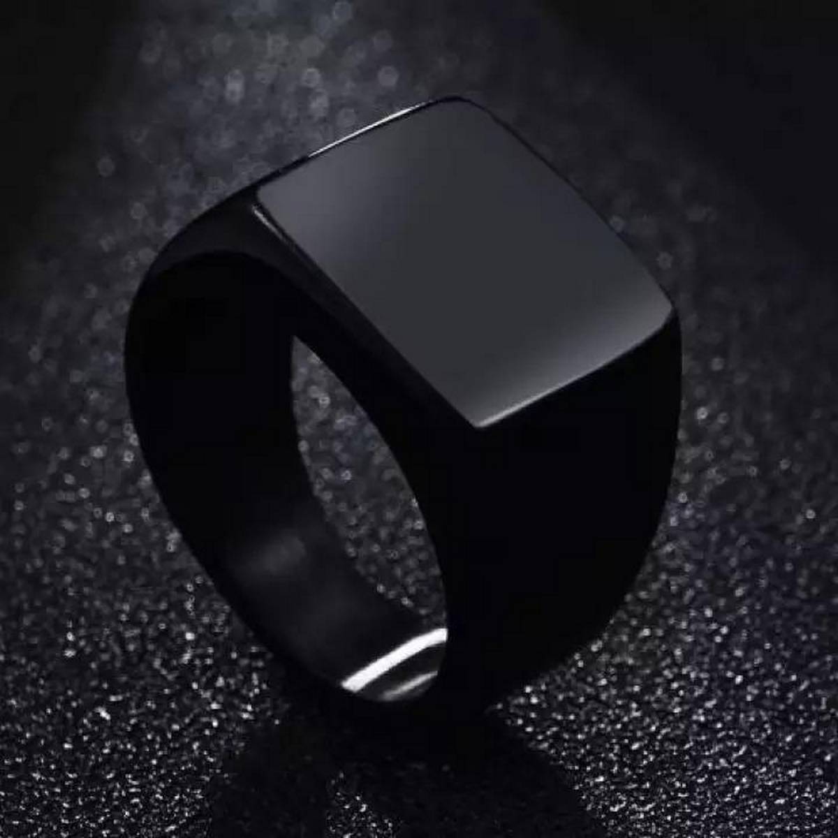 Original Men’s Matte Black Titanium Stainless Steel Ring – Superior Quality with Sleek, Refined Finish