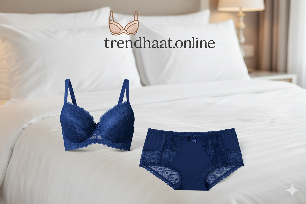 lace padded bra + matching panty set
