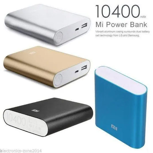 Mi Power Bank 10000mAh Portable Charger with Built-in Cable and Micro USB Input