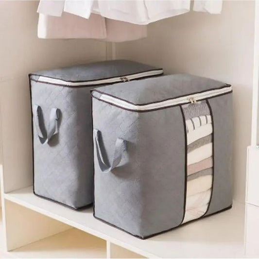 3-Piece Large Foldable Clothes Storage Bags with Zipper