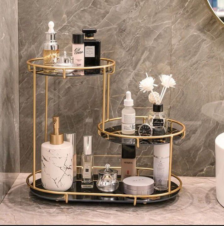 3-Tier Cosmetic Storage Rack – Multi-Purpose Makeup Organizer and Perfume Display Shelf