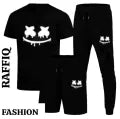 Set of 3 Summer Trendy Fashion Tracksuits with Shorts for Boys and Men