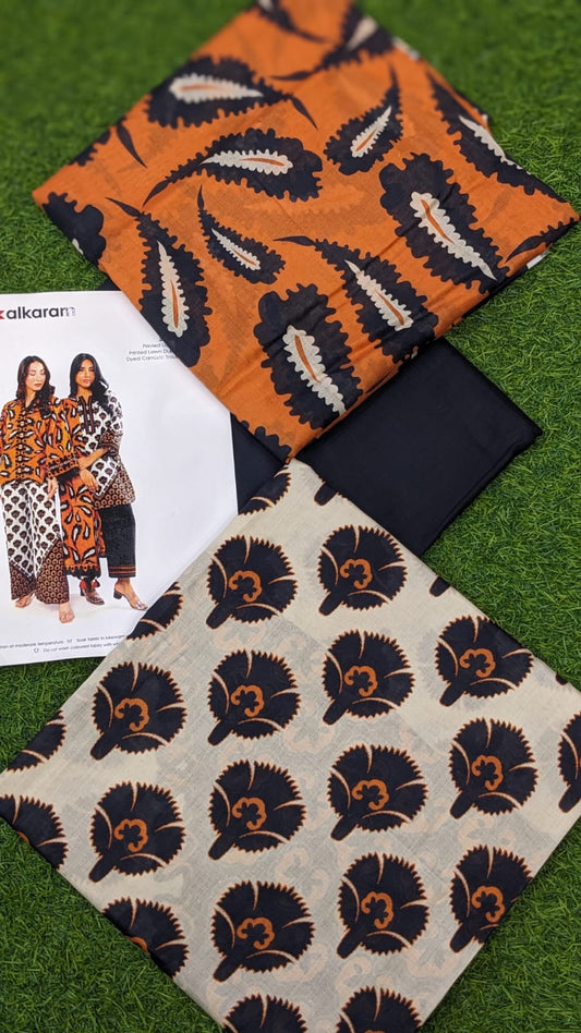 Alkaram Lawn | 3-Piece Unstitched Casual Wear | Summer 2025 Collection Vol. 1 ❤️