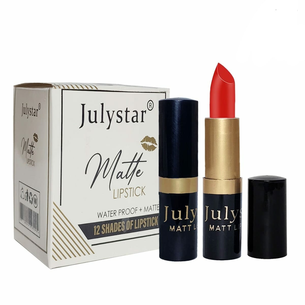 (6 Pcs) Julystar Matte Lipstick Set – Long-Lasting, Waterproof & Highly Pigmented Velvet Matte Lip Colors