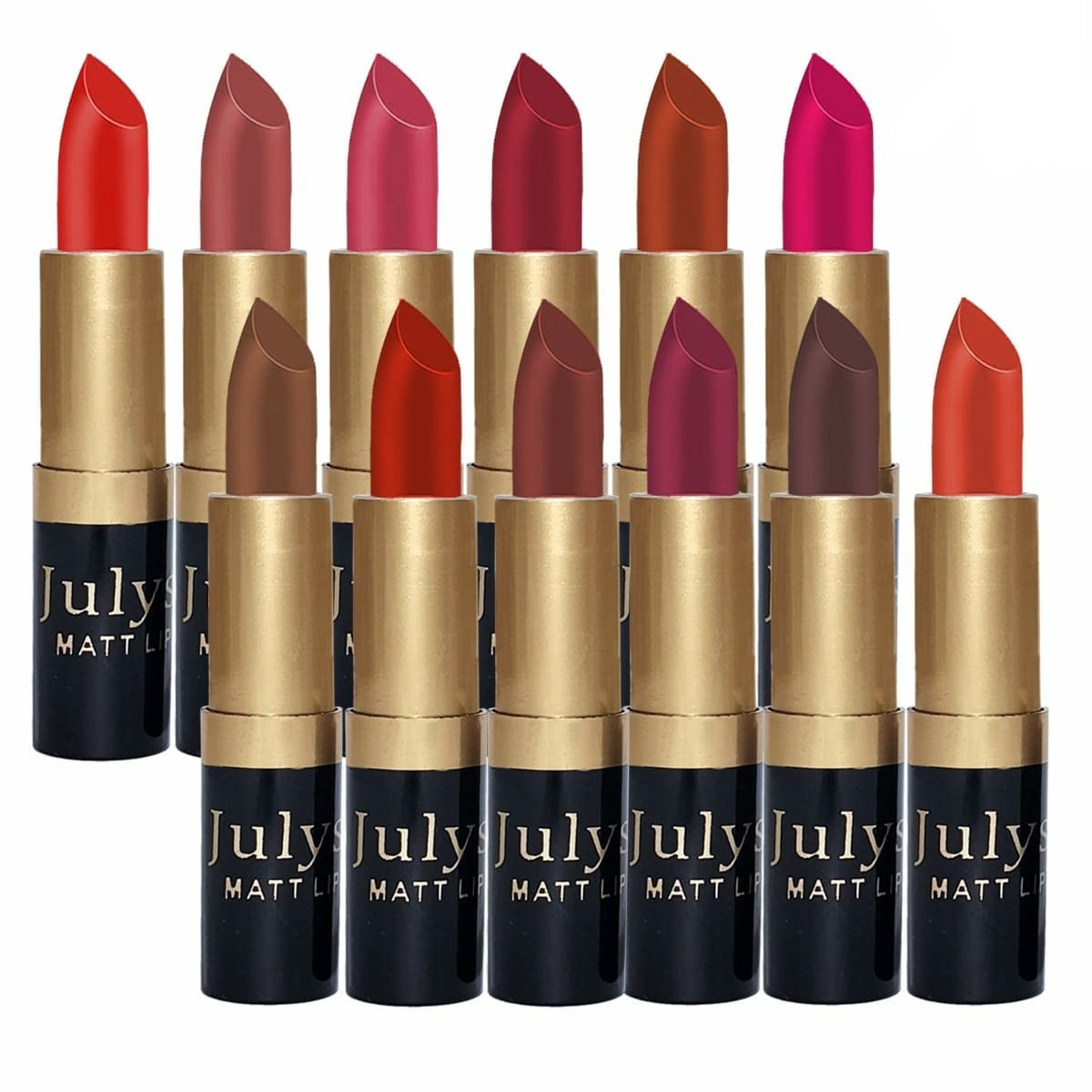 (6 Pcs) Julystar Matte Lipstick Set – Long-Lasting, Waterproof & Highly Pigmented Velvet Matte Lip Colors