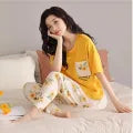 Oversized Printed T-Shirt and Trouser Set – Comfortable Women’s Lounge Wear