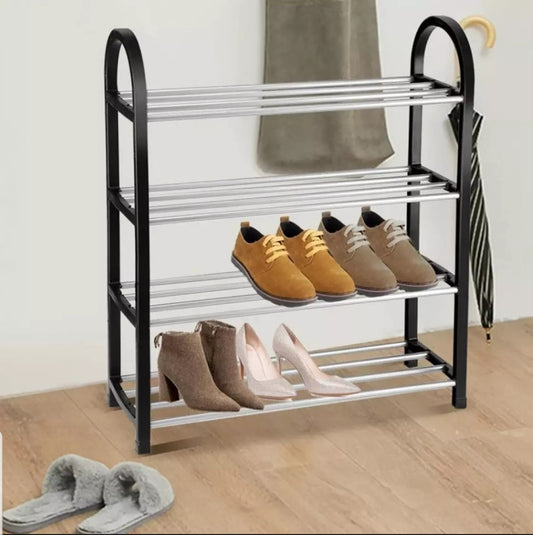 4-Layer Stackable Shoe Rack – Durable Shoe Shelf Stand, Ideal for Home Use