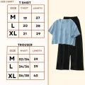 MK Garments – Butterfly Heart Printed Premium Casual Suit for Girls & Women | Crop Top T-Shirt with Palazzo Pants