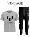The Vintage Clothing – Men’s Summer Tracksuit Set | Breathable T-Shirt & Black Trousers | Comfortable Gym & Casual Wear for Men & Boys