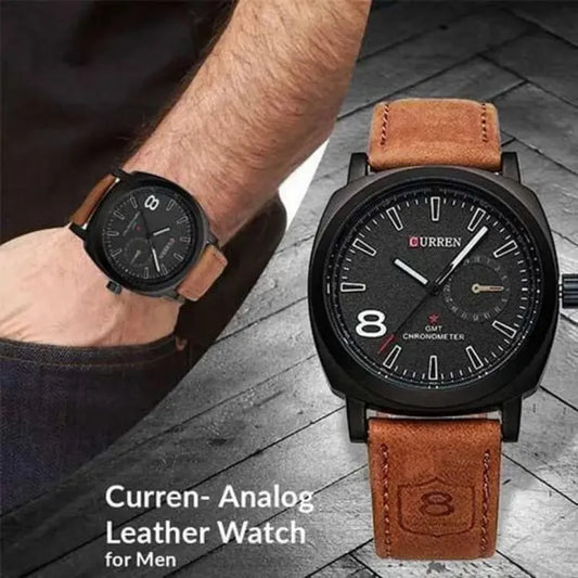 Men's & Boys' Premium Leather Strap Wristwatch – Elegant Dial Design